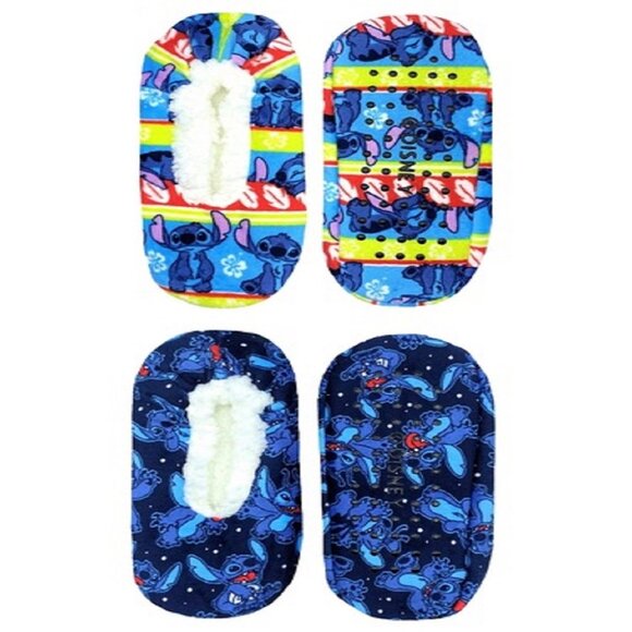 Stich & Lilo Women's Fuzzy Babba Slipper Socks, 2-Pack, One Size - NWT - Picture 1 of 4